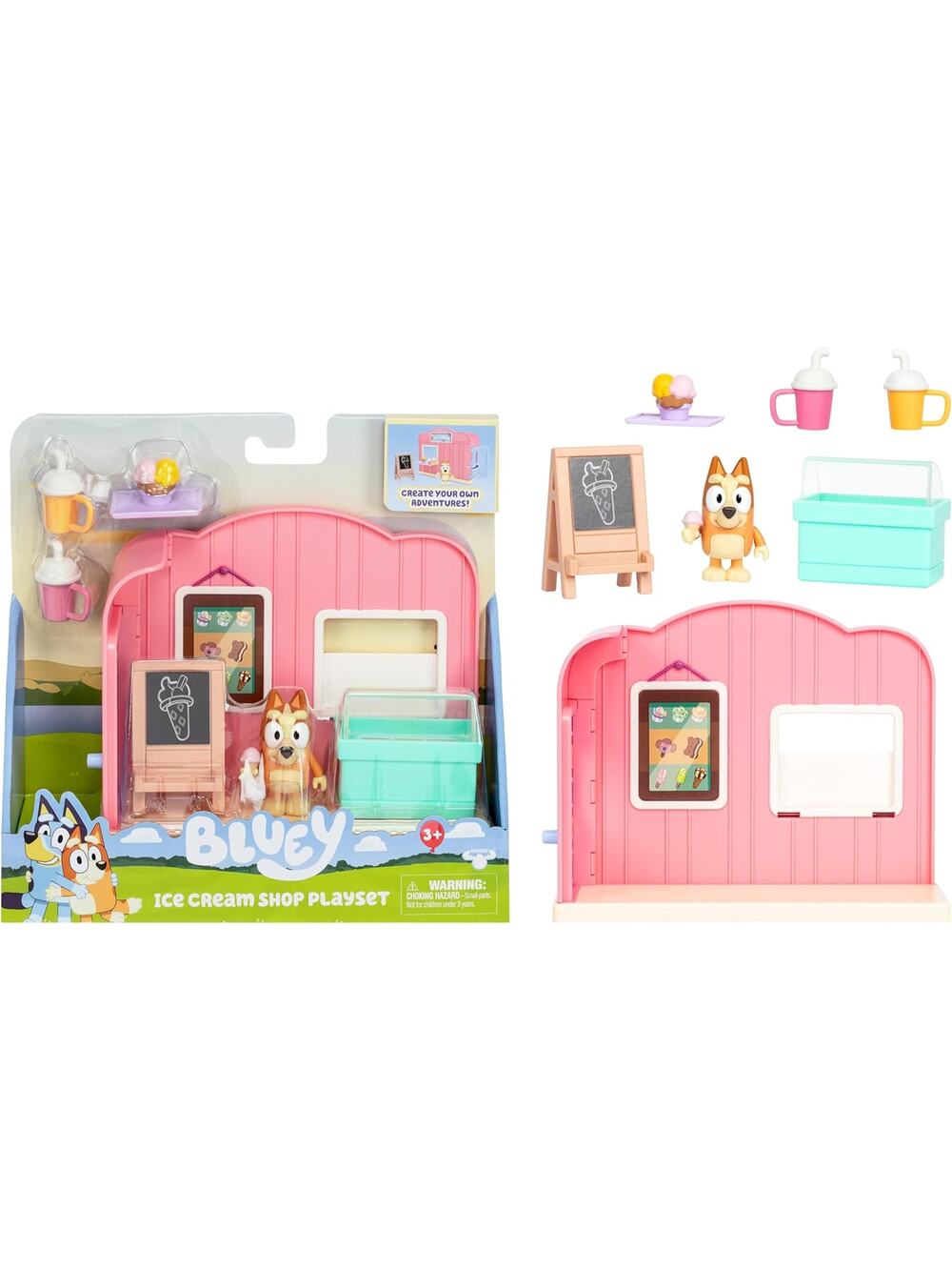 Bluey Ice Cream Shop Playset Immersive Toy Ice Cream Set Accessories Figure NWT